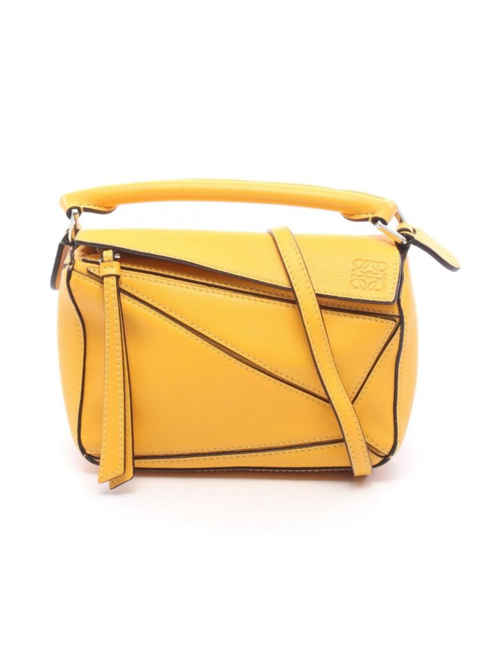 Loewe Handbag Puzzle Bag Mini 2-Way Yellow Leather
